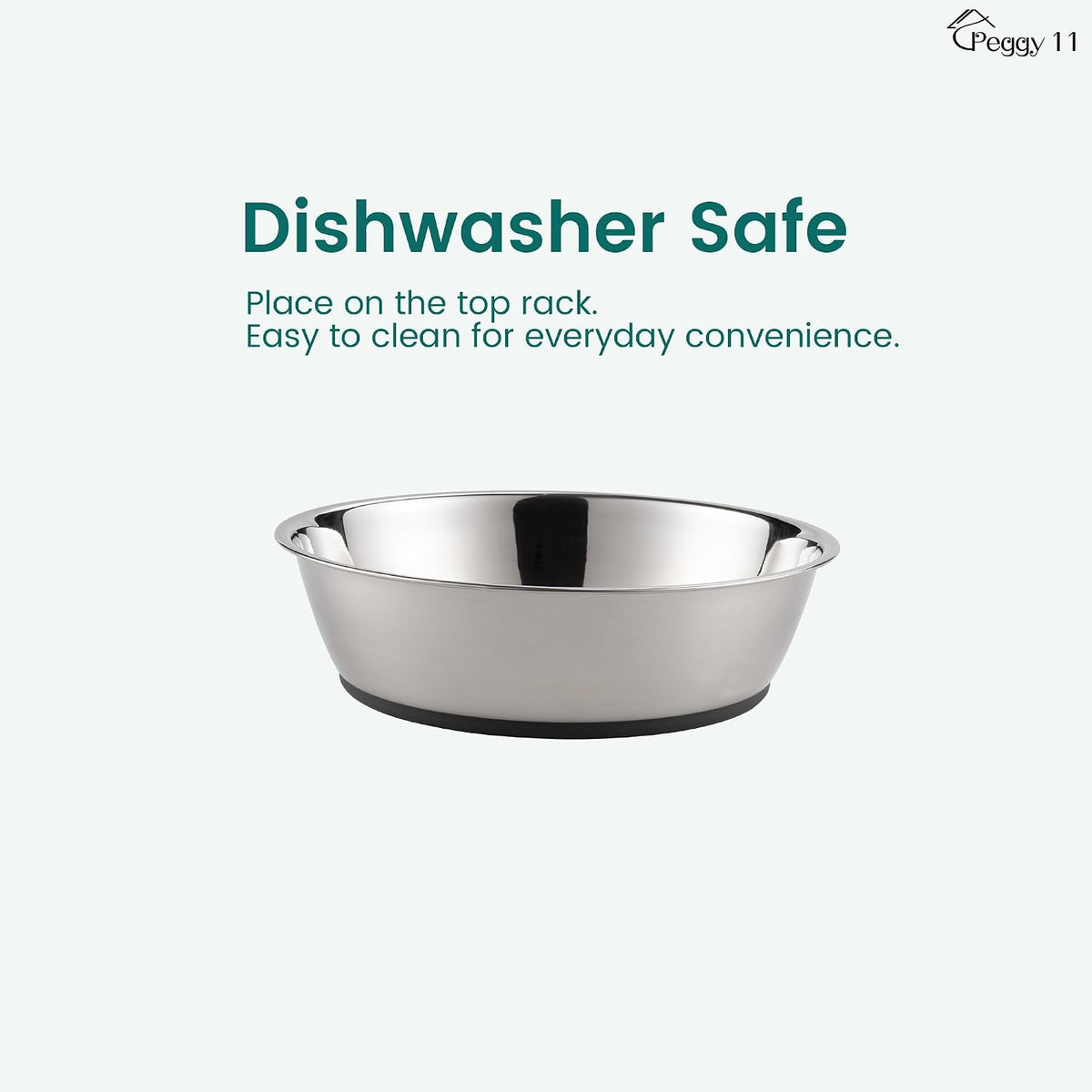 Lightweight Stainless Steel Pet Bowls, 3-Cup Capacity Each, Set of 2