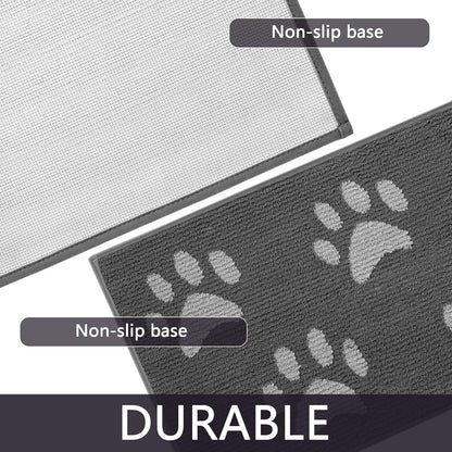 Dog Door Mat for Muddy Paws, 59" X 35" Non-Slip Absorbent Muddy Mats
