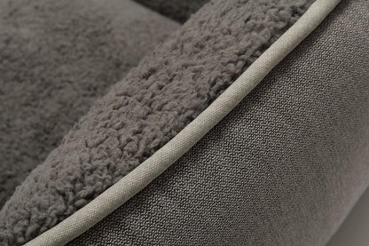 Rectangle Dog Bed Dog Beds for Small Dog Medium Dog Large Dog Washable Sleep Warm Dog Bed with Anti-Slip Bottom (Medium, Grey)