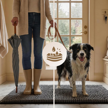 60X24In.Super Absorbent Dog Door Mat for Muddy Paws Entryway Rug