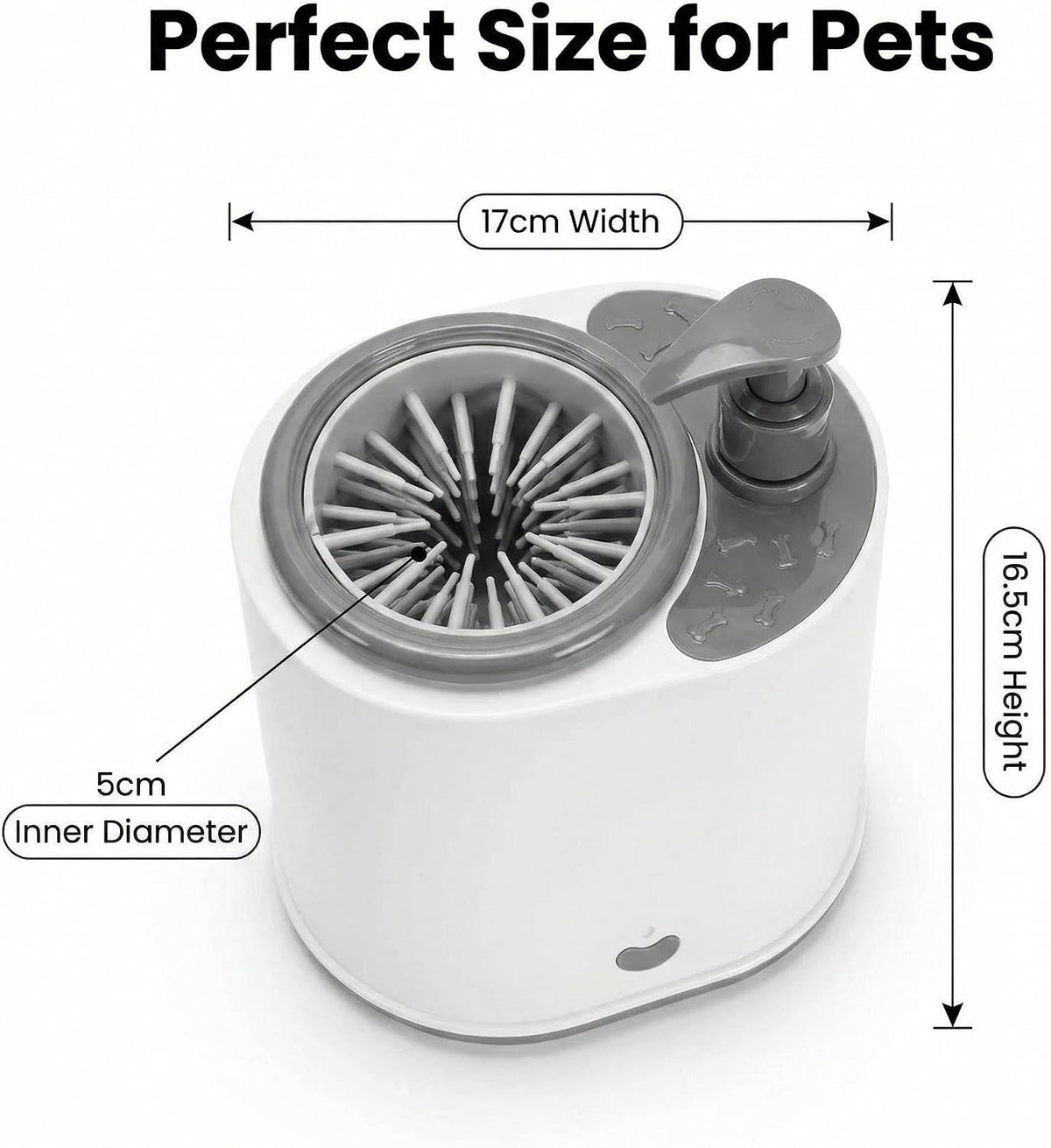 Electric Dog Paw Cleaner with Soap Dispenser, Portable Automatic Washer, Rechargeable, Soft Silicone Bristles, for Dogs & Cats