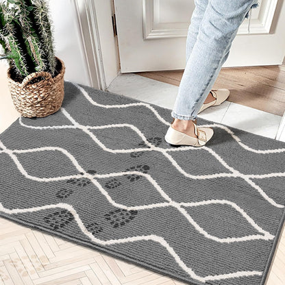 Muddy Mats for Dogs Rugs Muddy Paws Door Mat for Indoor-32 X20 Grey
