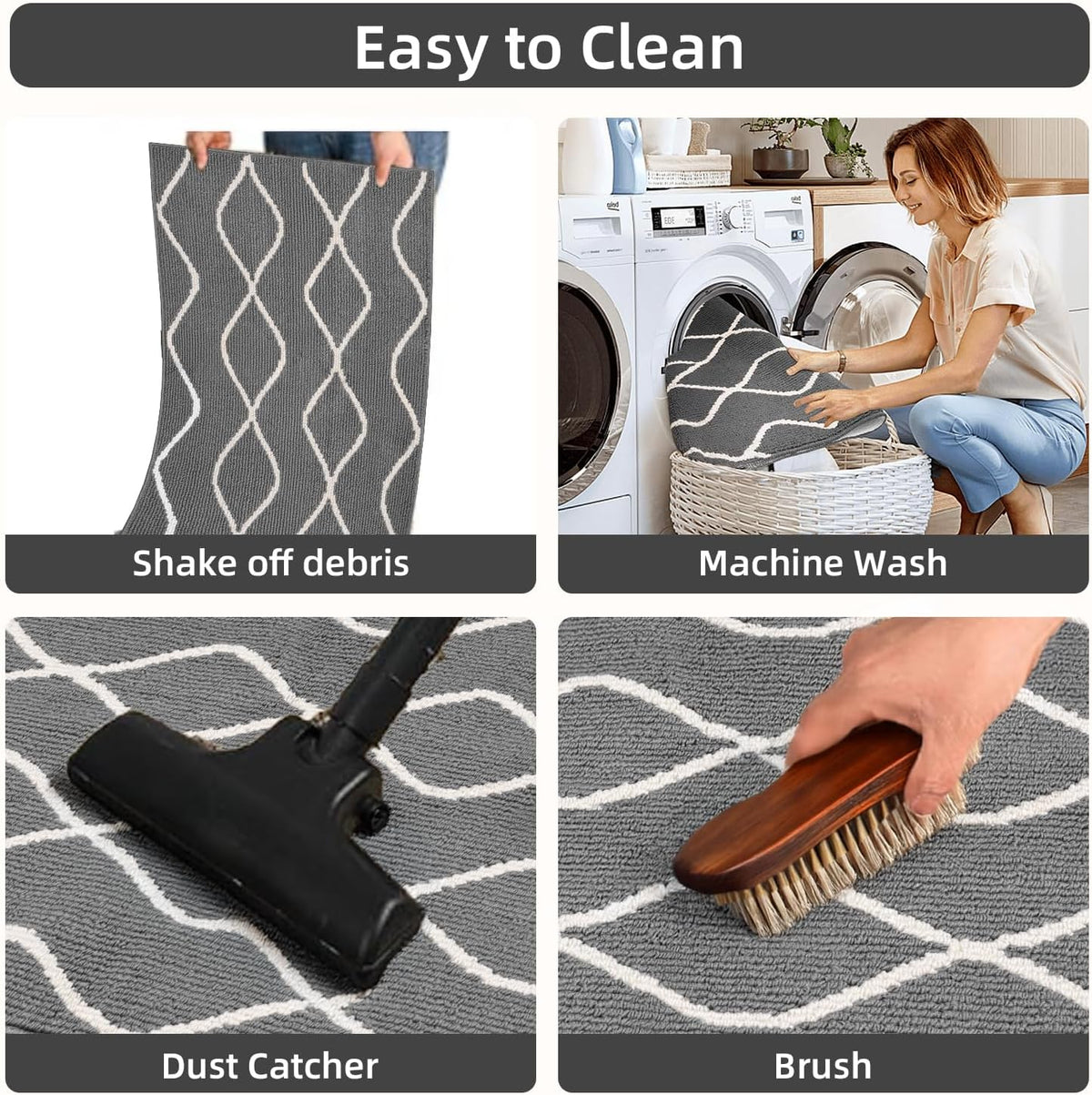 Muddy Mats for Dogs Rugs Muddy Paws Door Mat for Indoor-32 X20 Grey