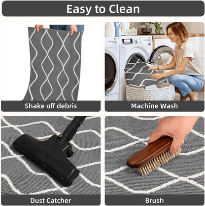 Muddy Mats for Dogs Rugs Muddy Paws Door Mat for Indoor-32 X20 Grey