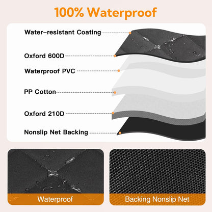 Premium Waterproof Dog Car Seat Cover for Back Seat - Hammock Style for Cars and SUVs